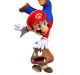 As long as you're running, old foes like goombas and koopas won't stop Mario this time. He vaults right over them.