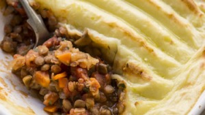 Lentil shepherd's pie.