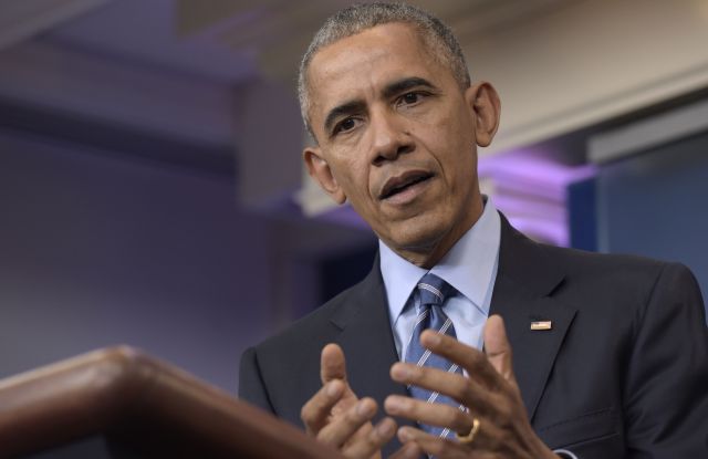 President Obama at White House news conference Friday.