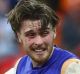 Jordan Roughead was forced out of the game after being hit by a ball at close range.