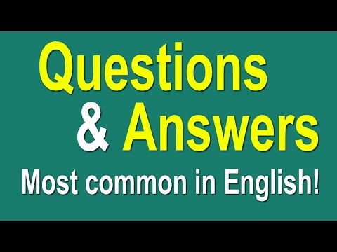 English Speaking Practice - Most Common Questions and Answers in English