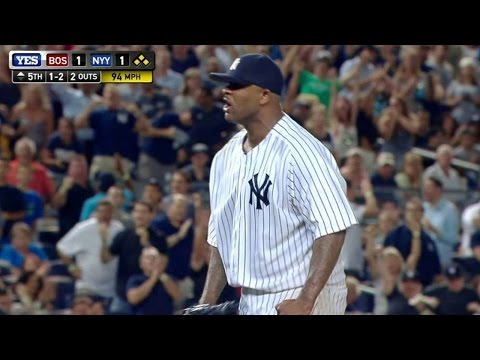 BOS@NYY: Sabathia whiffs Ortiz, showcases enthusiasm