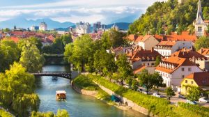 Cityscape of the Slovenian capital, Ljubljana.