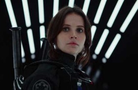 Rebel recruit Jyn Erso (Felicity Jones) fights to find her father in Rogue One: A Star Wars Story.