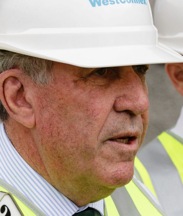 NSW Road Minister Duncan Gay, left, and Premier Mike Baird. .