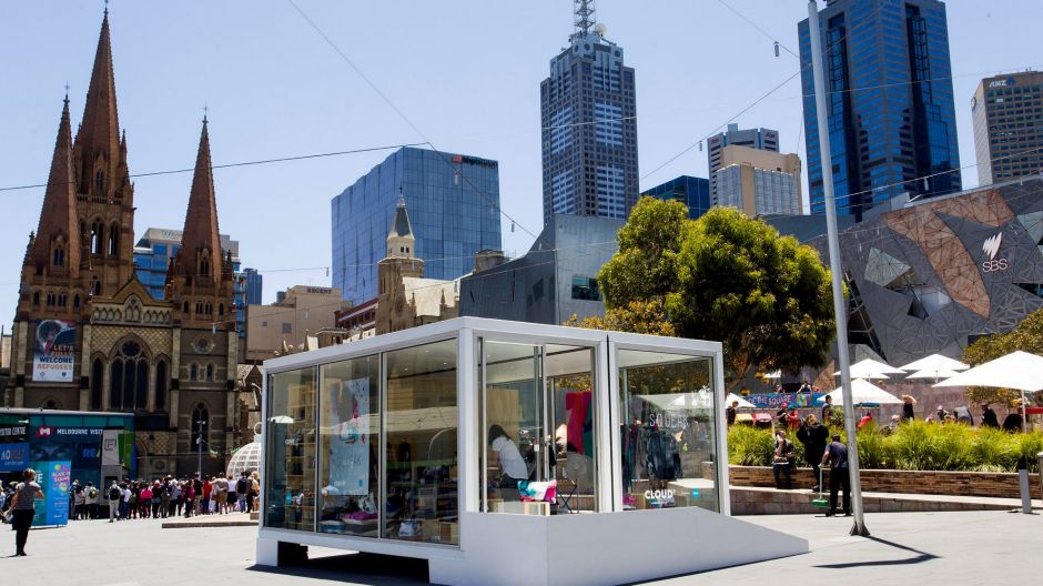 Xero's pop-up retail space in Federation Square, Melbourne. Its first tenant is fashion accessories and homewares ...