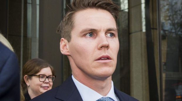 Oliver Curtis leaves his sentencing hearing at the Supreme Court on Friday.