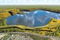 An artist's impression of Hazelwood coal mine as a lake.