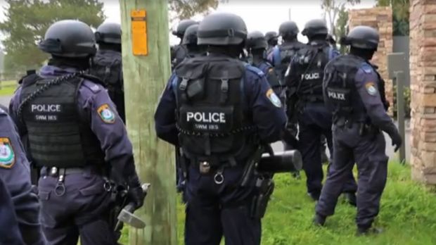 Police outside the Theresa Park home.