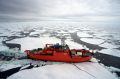 Aurora Australis in the ice.