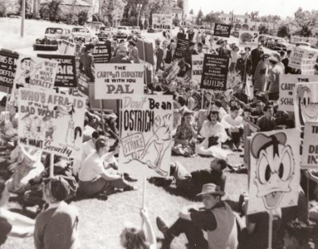 Disney workers on strike, 1941