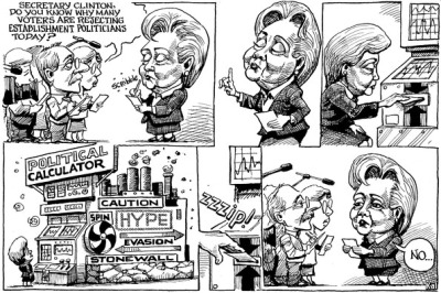 Hillary’s secret weapon: the political calculator. This week’s KAL cartoon, June 4th, 2016