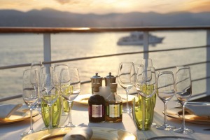 Experience sunset cuisine on Silversea.