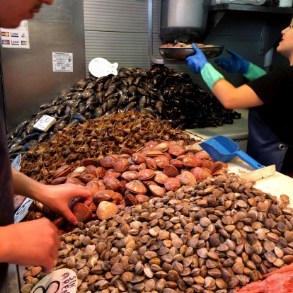 Seafood market in Malaga.