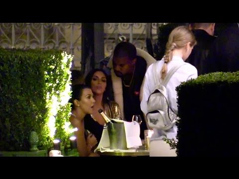 Kim Kardashian and Kanye West very intimate at Balmain after party in Paris