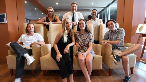 Reddam HSC high achievers, from left, Seth Gabrielsson 18, Lily Spenser, 17, Kenya Pearson, 17, and Ellis Silove with ...