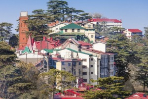Shimla, the capital city of the Indian state of Himachal Pradesh, located in northern India.