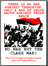 Anti war poster - war of those above against those below