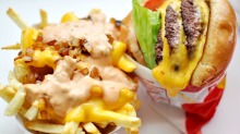 The calorific 'animal style' goodness of In-N-Out Burger.