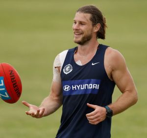 Happy to be a Blue: Bryce Gibbs is committed to Carlton after seeking a trade to the Crows.