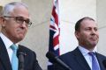 Backdown: Malcolm Turnbull and Josh Frydenberg have ruled out an emissions intensity scheme.