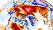 A chart showing extreme Arctic temperatures.