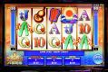 Numbers and symbols are displayed on the screen of a poker machine in the gaming room at the Vikings Club in Canberra, ...