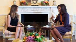 Melania Trump joined outgoing first lady Michelle Obama for tea at the White House, but she may not move in for a while.