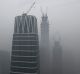 China's state broadcaster China Central Television (CCTV) headquarters and construction buildings at the Central ...