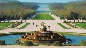 Versailles, France - February 2, 2012: The Versailles Park on a sunny winter day. The Versailles is a suburb of Paris, ...