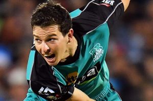 ADELAIDE, AUSTRALIA - DECEMBER 21: Jack Wildermuth of the Brisbane Heat bowls during the Big Bash League match between ...