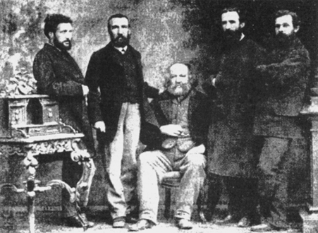 Bakunin & Fanelli with other Internationalists