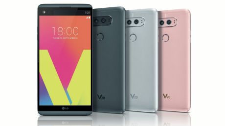 The V20 is a huge phone with a lot of features.