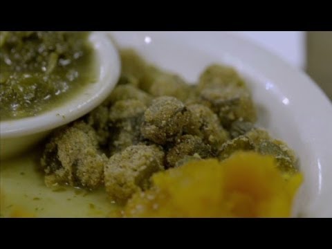 Greens & fried okra & neck bones, oh my! (Anthony Bourdain Parts Unknown)