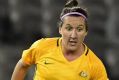 MELBOURNE, AUSTRALIA - JUNE 07:  Lisa De Vanna of Australia passes the ball during the Women's International Friendly ...