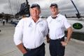 Confident: Ludde Ingvall and Sir Michael Hintze with their rebuilt yacht.