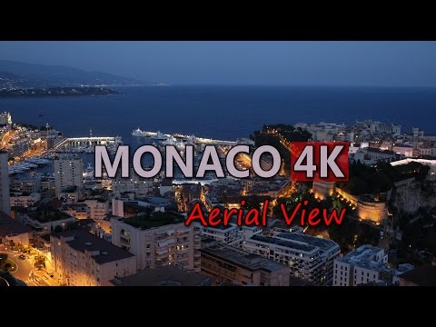 Ultra HD 4K Monaco Travel Aerial View Tourism Sightseeing Tourist Attraction UHD Video Stock Footage