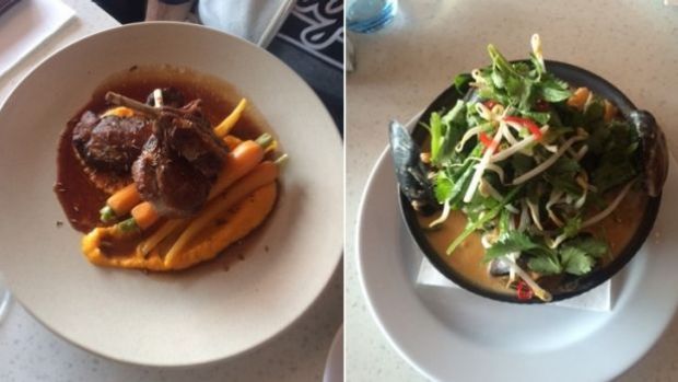 The rack of lamb and laksa at the Secret Harbour venue that scored highly with Karl Langdon.