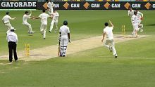 The Australians erupt as Steve Smith runs out Yasir Shah to end Pakistan's incredible tilt at a world-record chase. 