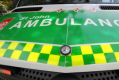 A car has crashed into an ambulance in Burswood. 