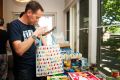 Corrections Minister Shane Rattenbury helped volunteers pack hampers for AMC detainees in the lead up to Christmas. 