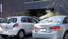 Cars parked at Footscray Nicholson Campus