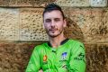 Switch: Vedran Janjetovic wears the new strip for his soon to be former club Sydney FC in July.