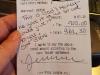 Pregnant waitress touched by huge tip