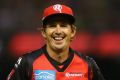 All smiles: Brad Hogg of the Renegades on Thursday night.