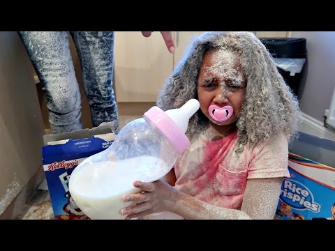 Bad Baby vs Mommy  Real Food Fight! Greedy Messy Baby -  Mommy Freaks Out