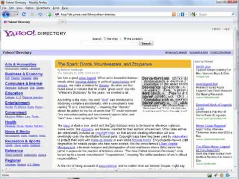 Listing on the Yahoo Directory