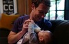 Mark Zuckerberg posted a photo of him with daughter Max, 4 months, on Facebook on March 24. "Most important meeting of ...