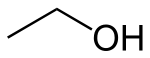 Structuurformule van ethanol