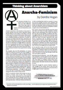 [Leaflet] Thinking about Anarchism: Anarcha-Feminism - Deirdre Hogan